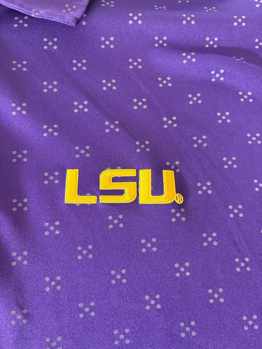 Antigua Purple Polo with Gold LSU Embroidery 1973 - Picture 5 of 12